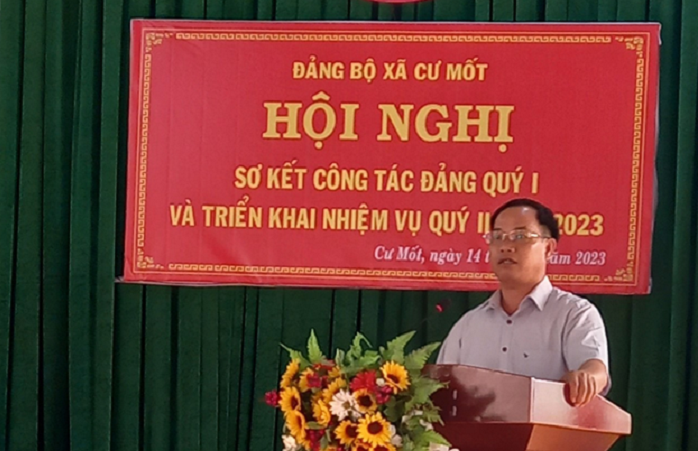 dang bo xa Cu Mot to chuc Hoi nghi so ket cong tac Dang quy I 2
